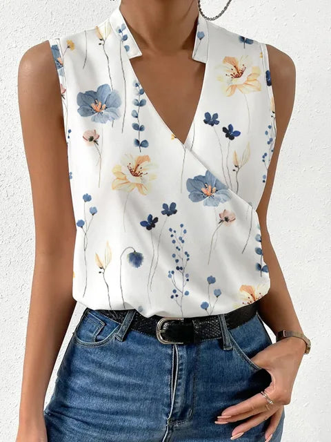 Stylish ladies' summer blouse with a flowing fit – Rania