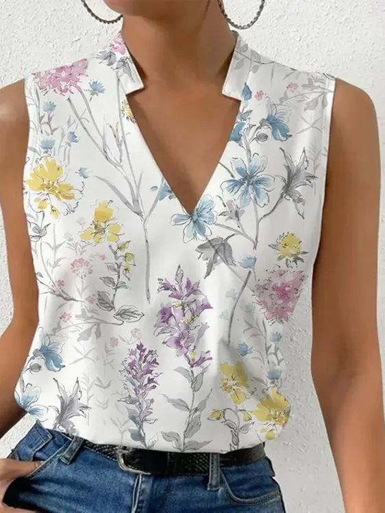 Stylish ladies' summer blouse with a flowing fit – Rania