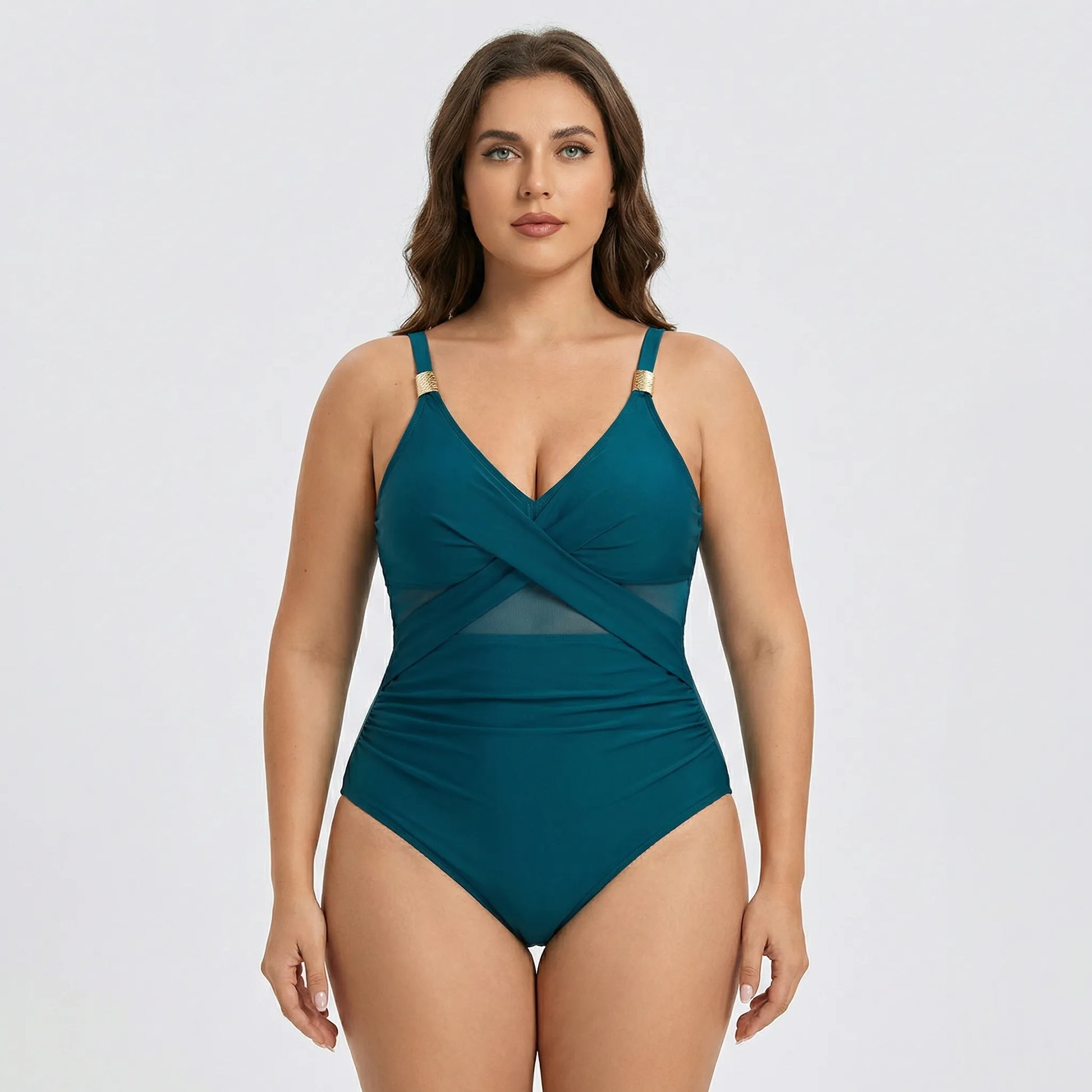Modern Mesh Insert Swimsuit - Julienne