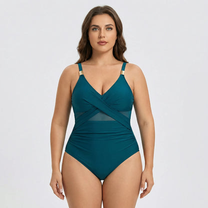 Modern Mesh Insert Swimsuit - Julienne