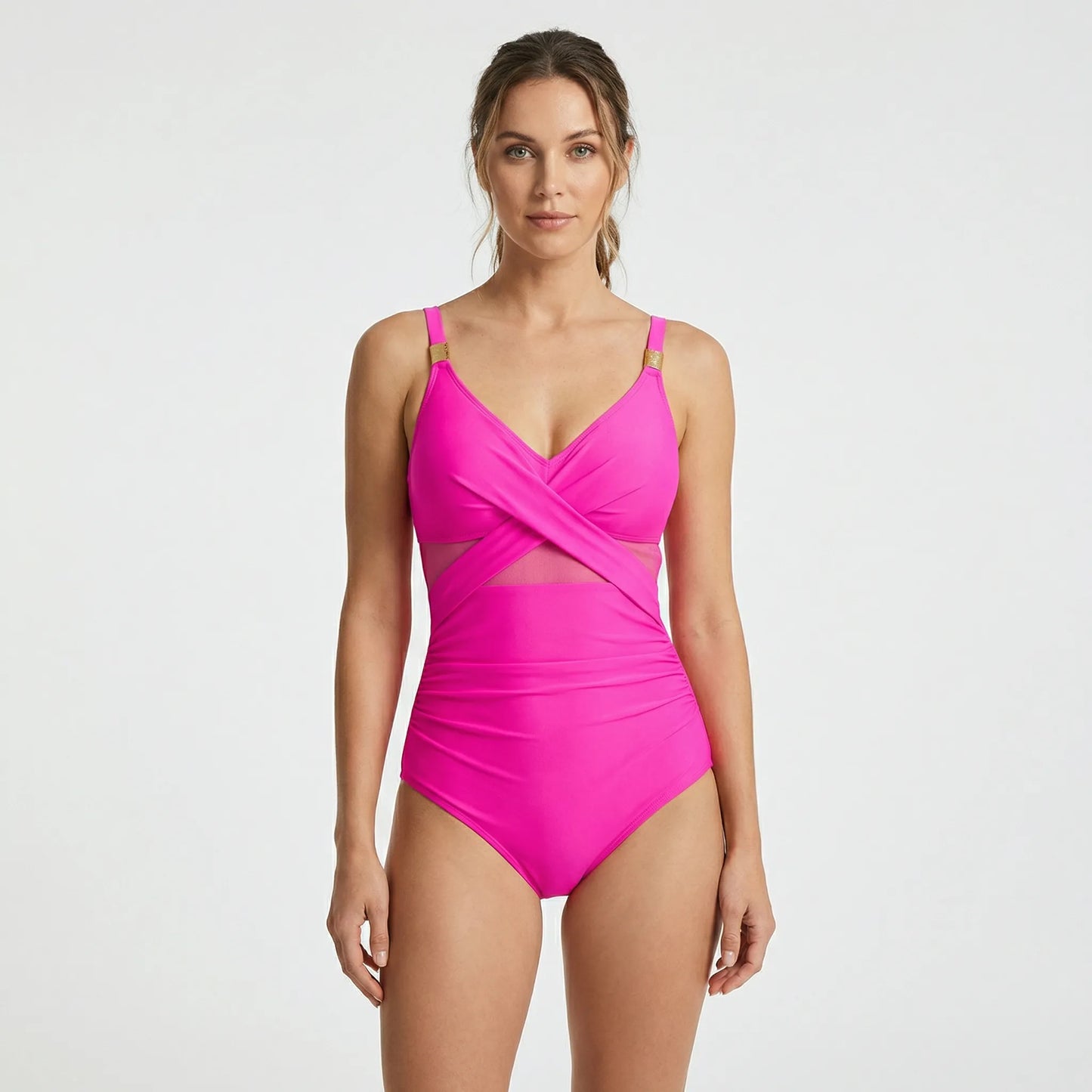 Modern Mesh Insert Swimsuit - Julienne