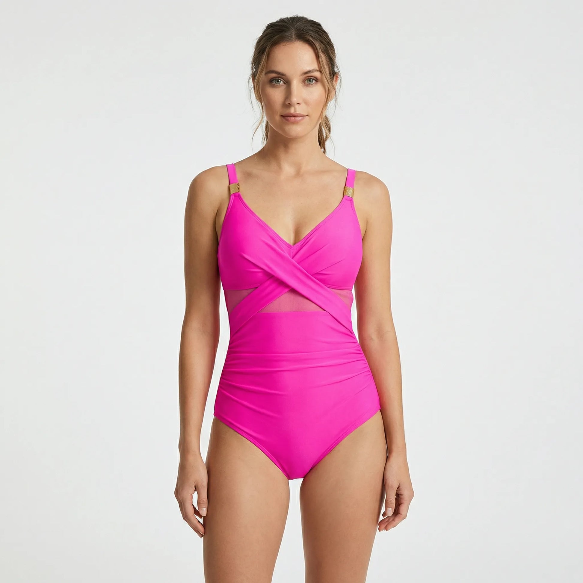 Modern Mesh Insert Swimsuit - Julienne