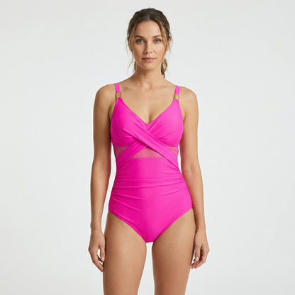 Modern Mesh Insert Swimsuit - Julienne