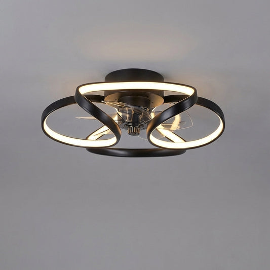 Modern Flush Mount Ceiling Fan Light -  Vintarao