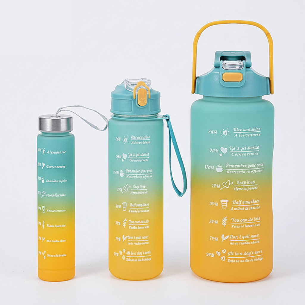 Motivationsflasche Mit Zeitmarkierung - AquaPulse