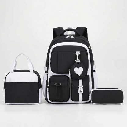 Multi-Compartment Geometric Patterned Rucksack - Kinetox