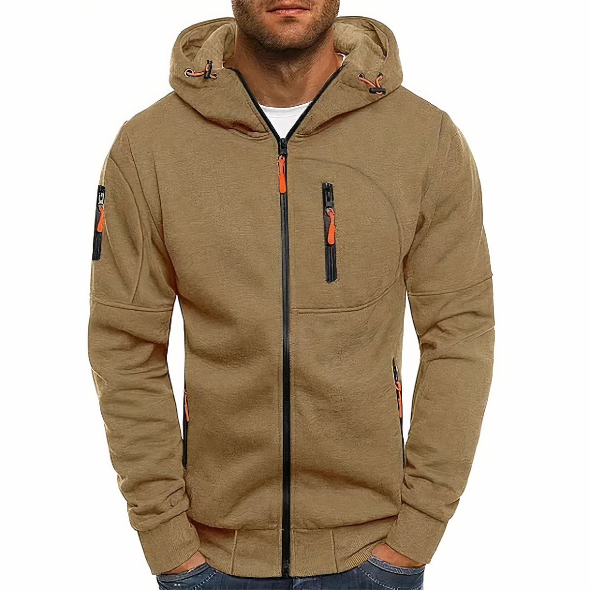 Fashionable zip-up hoodie - Markus