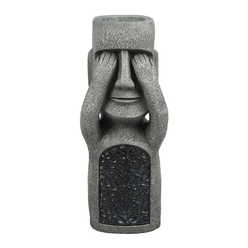 Easter Island Pot Plant Figure with LED Light - MoaiGlow