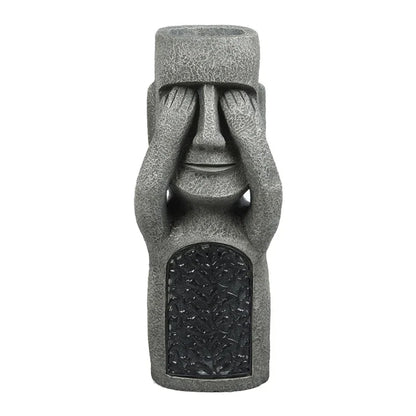 Easter Island Pot Plant Figure with LED Light - MoaiGlow