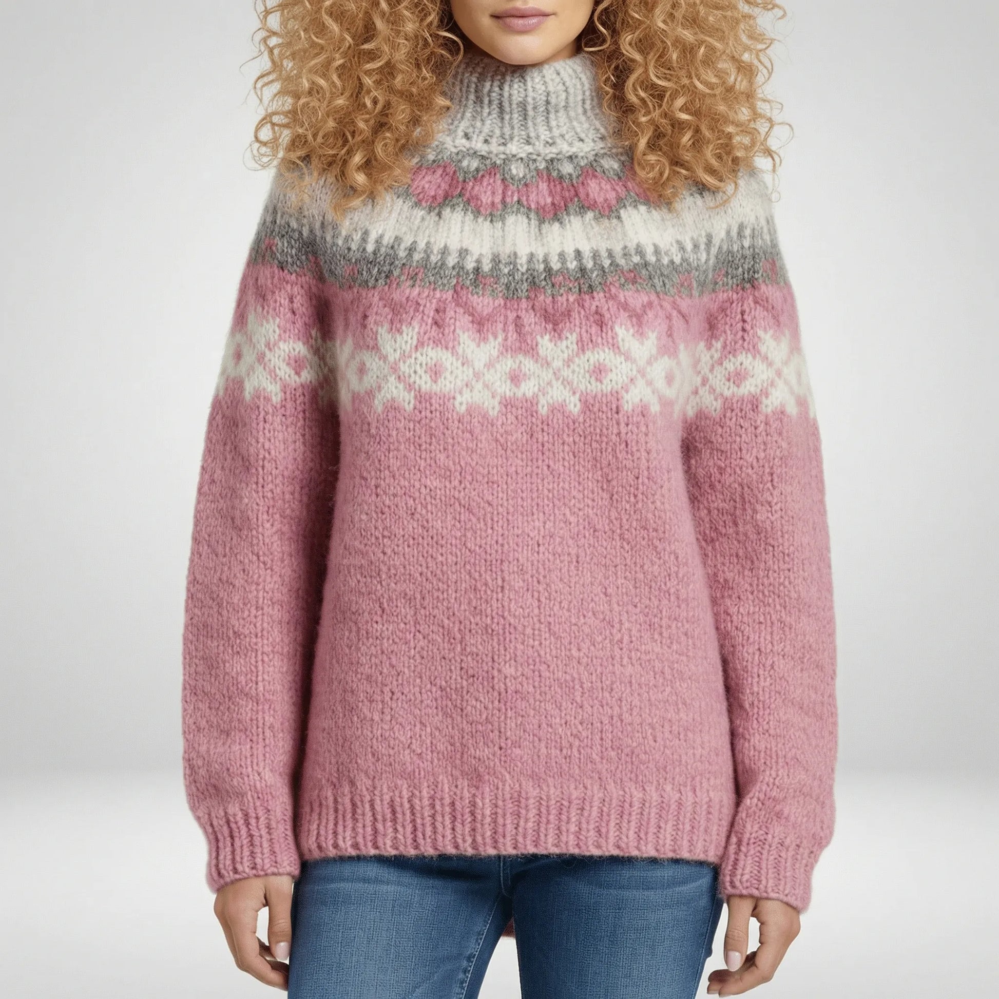 Nordic-Inspired Winter Knit Jumper - Paula