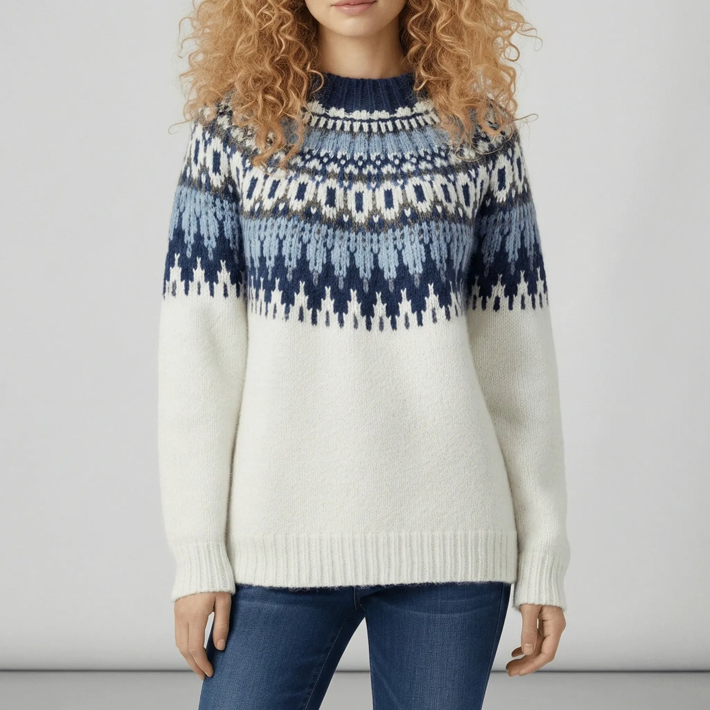 Nordic-Inspired Winter Knit Jumper - Paula