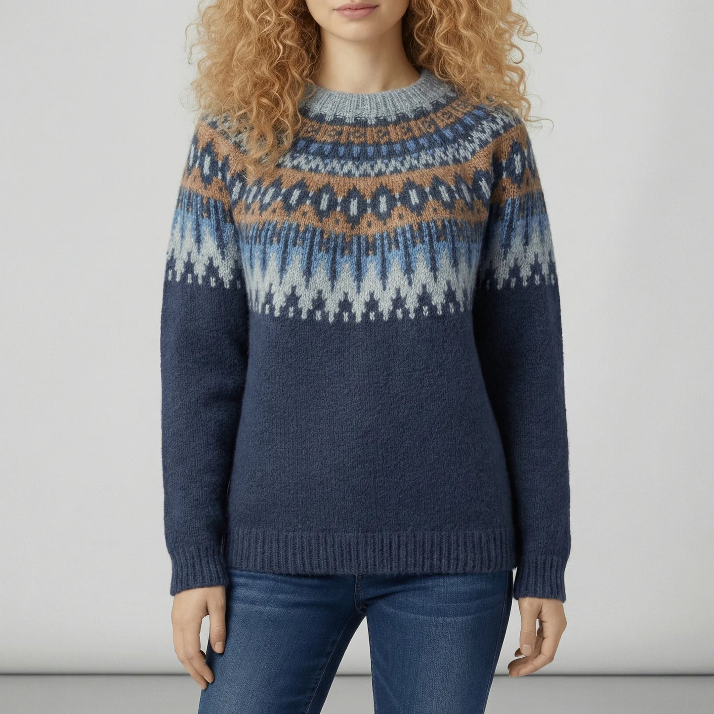 Nordic-Inspired Winter Knit Jumper - Paula