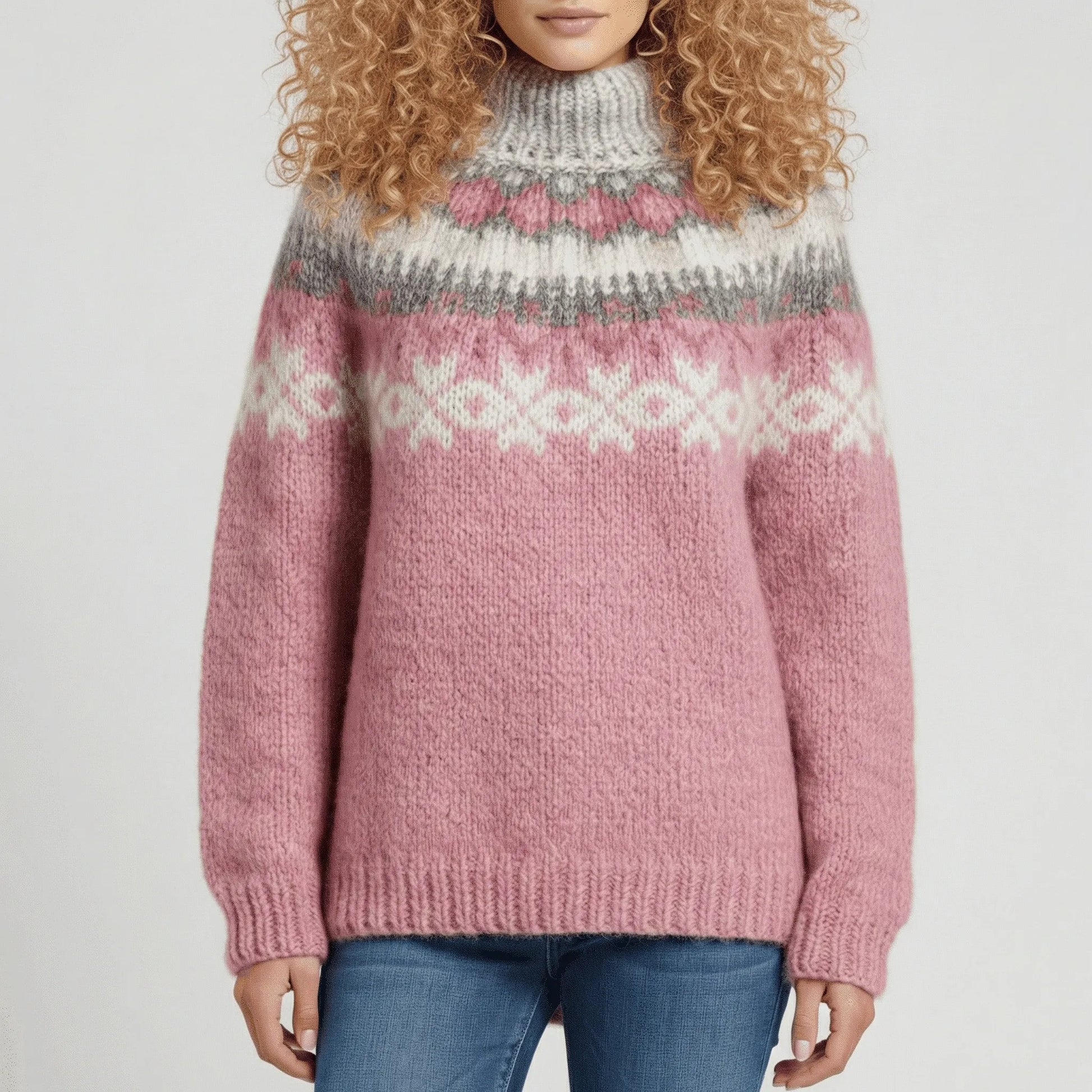 Nordic-Inspired Winter Knit Jumper - Paula