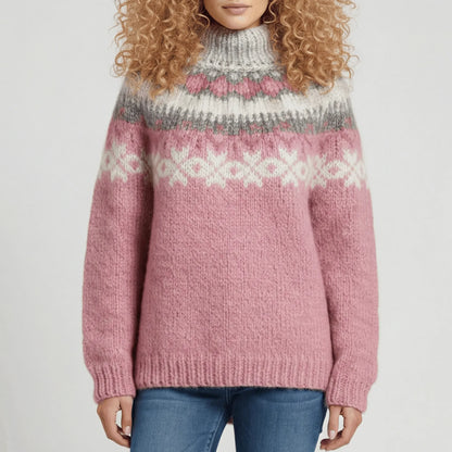 Nordic-Inspired Winter Knit Jumper - Paula