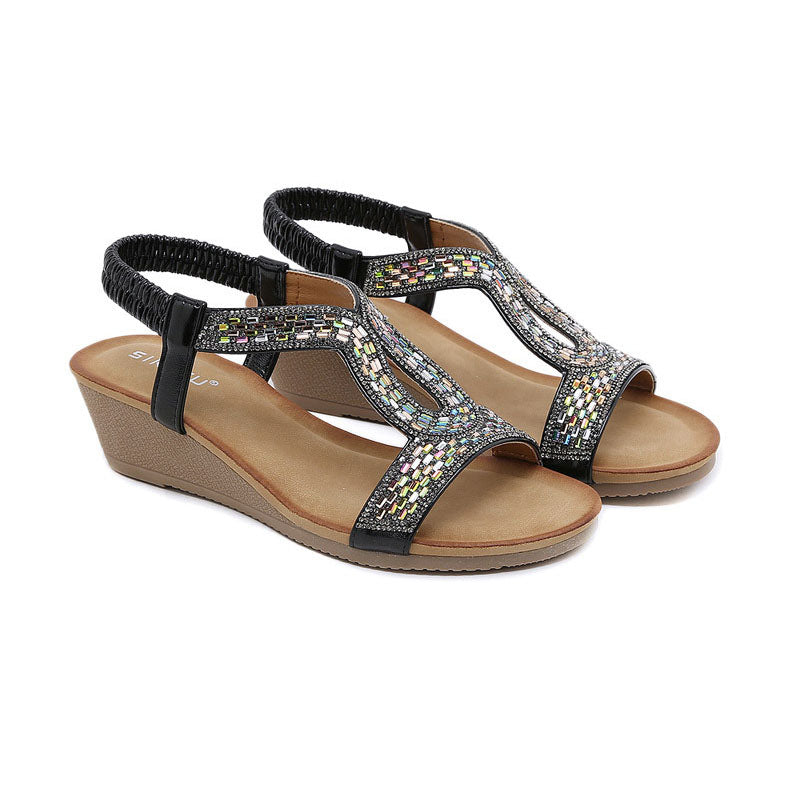 Luxury ladies' wedge sandals – Celeste