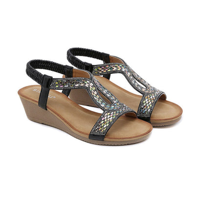 Luxury ladies' wedge sandals – Celeste
