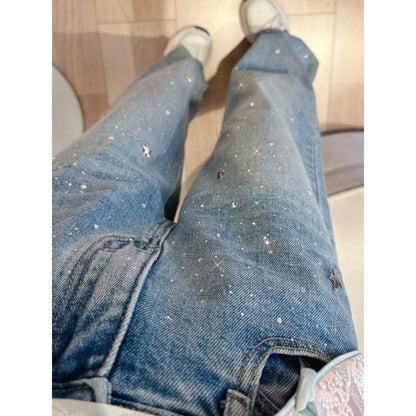 Ladies Glitter Jeans for a Sparkling Look - Jade
