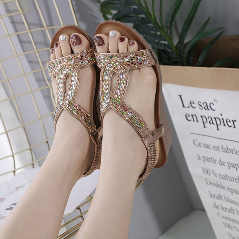 Luxury ladies' wedge sandals – Celeste
