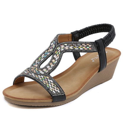 Luxury ladies' wedge sandals – Celeste