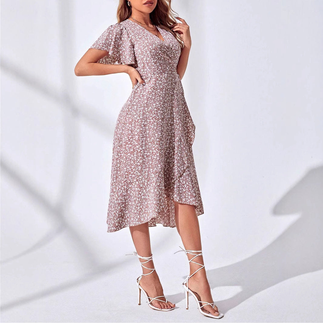 Light & Playful Summer Wrap Dress with Floral Pattern – Amira