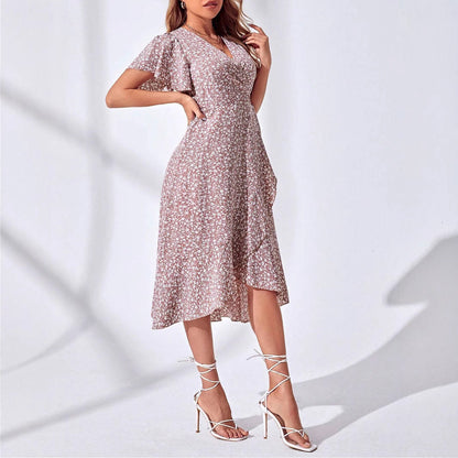 Light & Playful Summer Wrap Dress with Floral Pattern – Amira