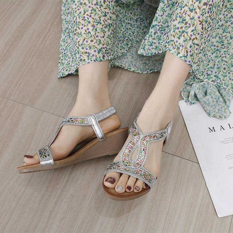 Luxury ladies' wedge sandals – Celeste