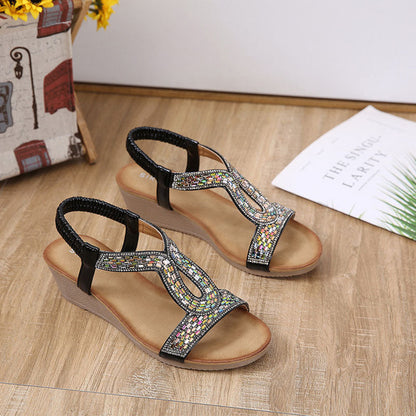Luxury ladies' wedge sandals – Celeste
