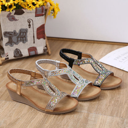Luxury ladies' wedge sandals – Celeste