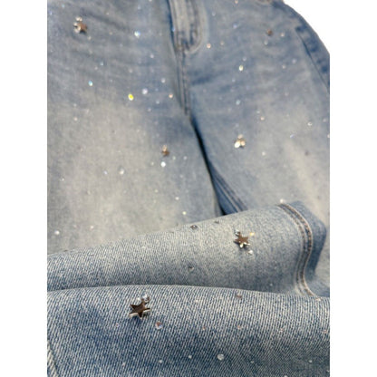 Ladies Glitter Jeans for a Sparkling Look - Jade