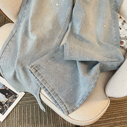 Ladies Glitter Jeans for a Sparkling Look - Jade