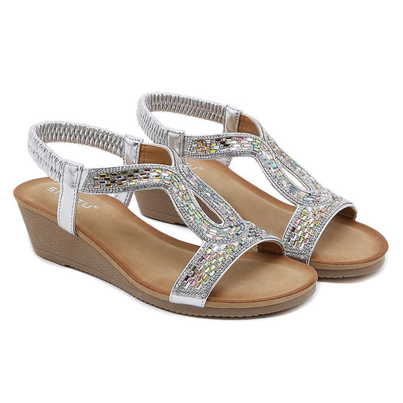 Luxury ladies' wedge sandals – Celeste