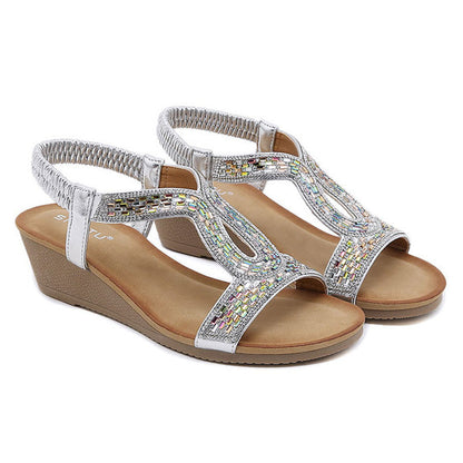 Luxury ladies' wedge sandals – Celeste