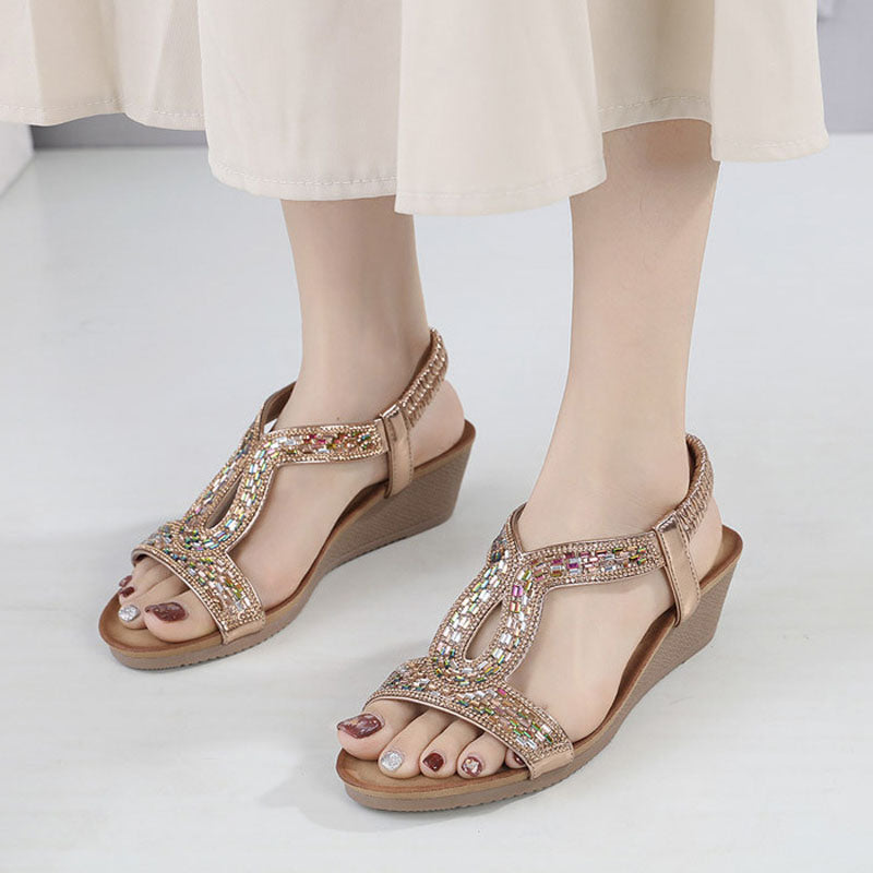 Luxury ladies' wedge sandals – Celeste