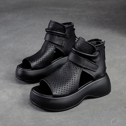 Women's orthopaedic leather sandals with shock-absorbing sole – Meike Autumn Edition