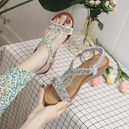 Luxury ladies' wedge sandals – Celeste