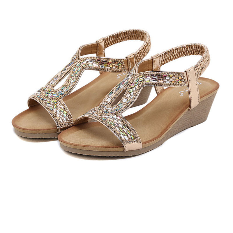 Luxury ladies' wedge sandals – Celeste