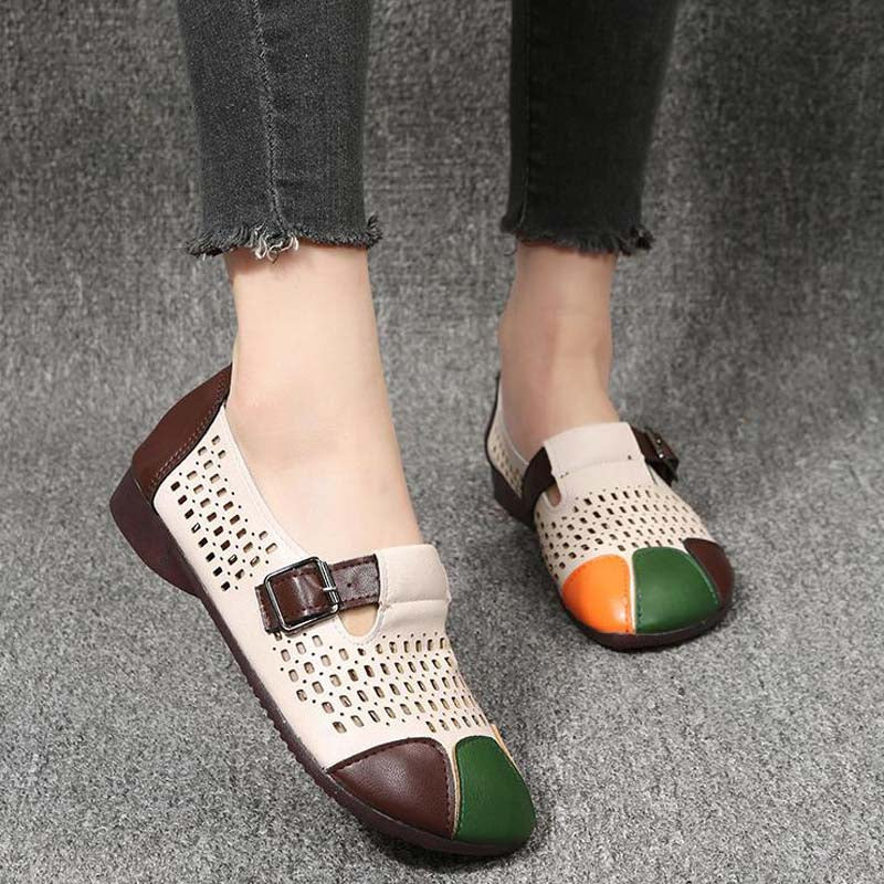 Ladies' autumn sandals with buckle – Zoë