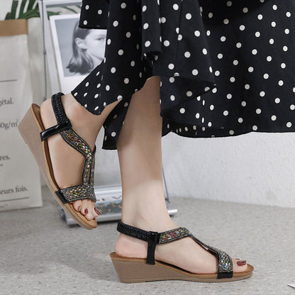 Luxury ladies' wedge sandals – Celeste