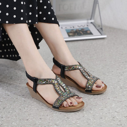 Luxury ladies' wedge sandals – Celeste