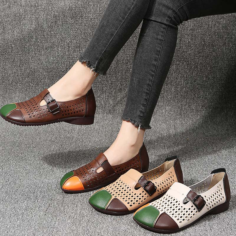 Ladies' autumn sandals with buckle – Zoë