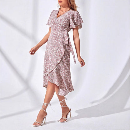 Light & Playful Summer Wrap Dress with Floral Pattern – Amira