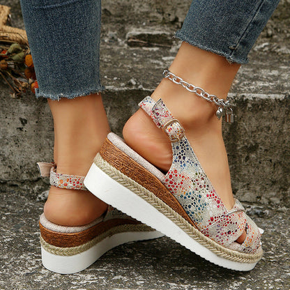 Sturdy Women's Wedge Sandals – Romy