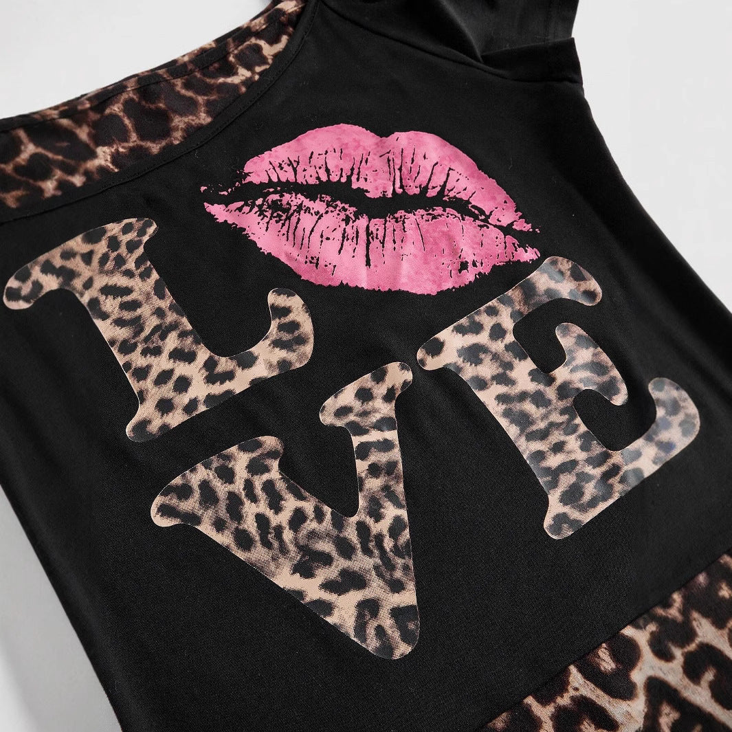 Trendy Women's Off-Shoulder Shirt with Leopard Print - Zaria