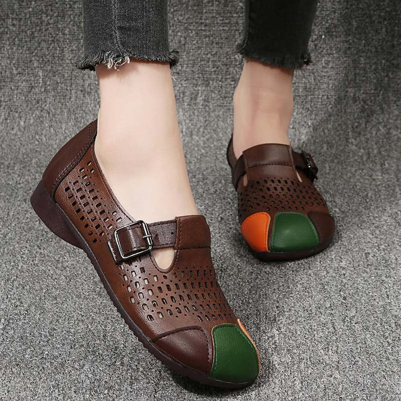 Ladies' autumn sandals with buckle – Zoë