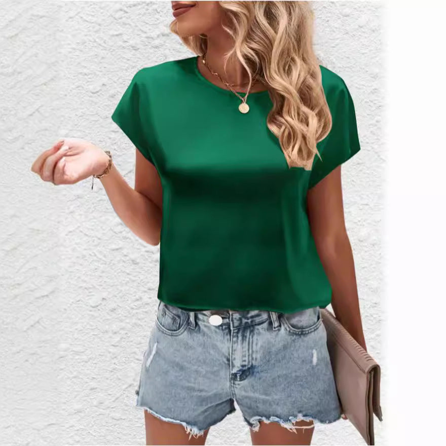 Stylish women's batwing sleeve top with a round neck – Milena