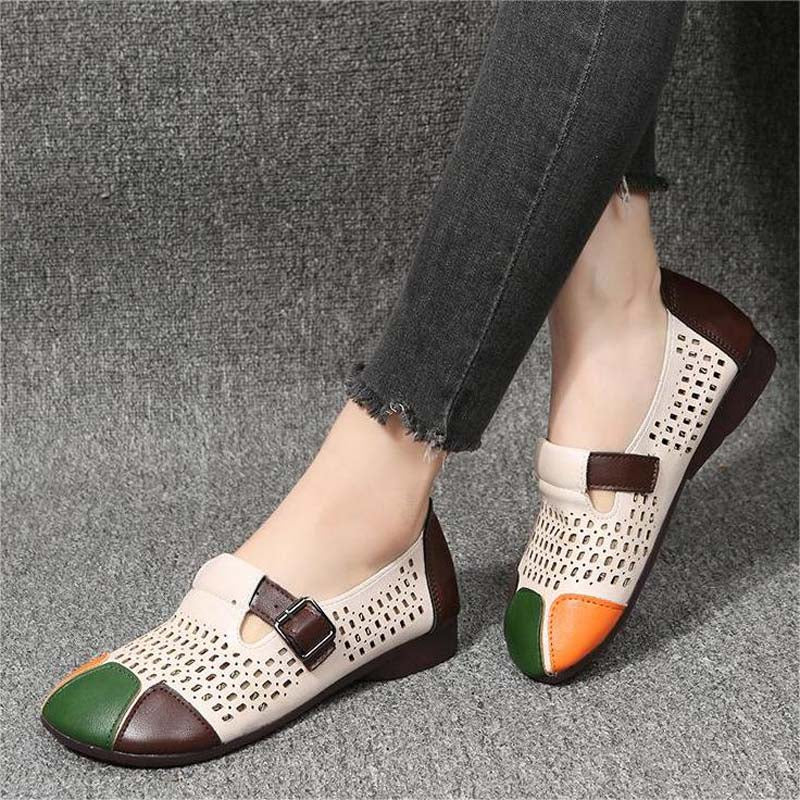 Ladies' autumn sandals with buckle – Zoë