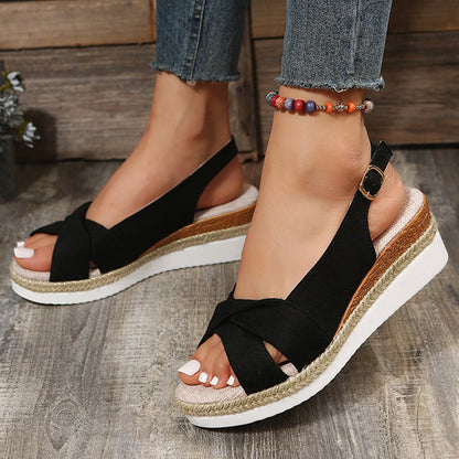 Sturdy Women's Wedge Sandals – Romy