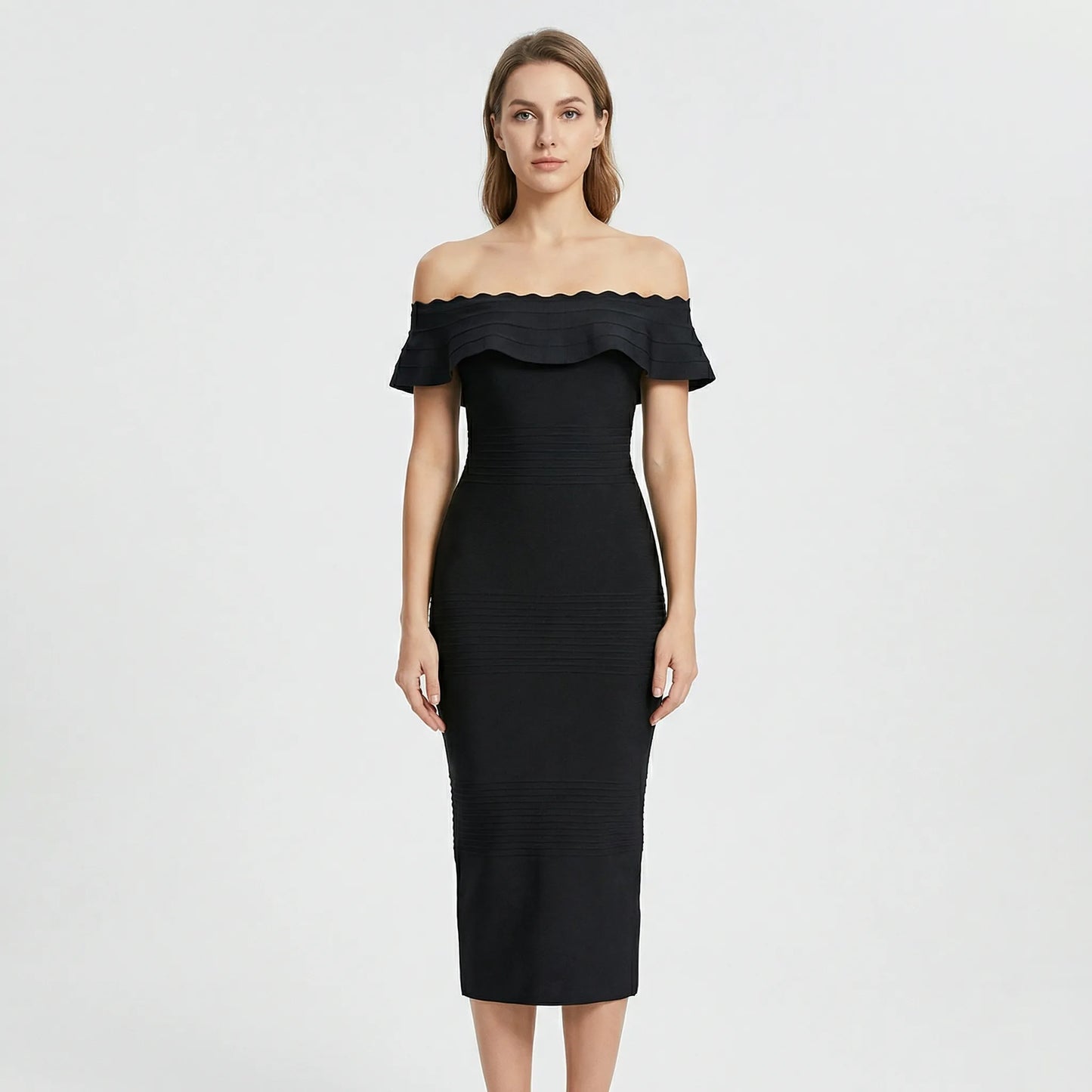 Off-The-Shoulder Midi Dress - Letizia