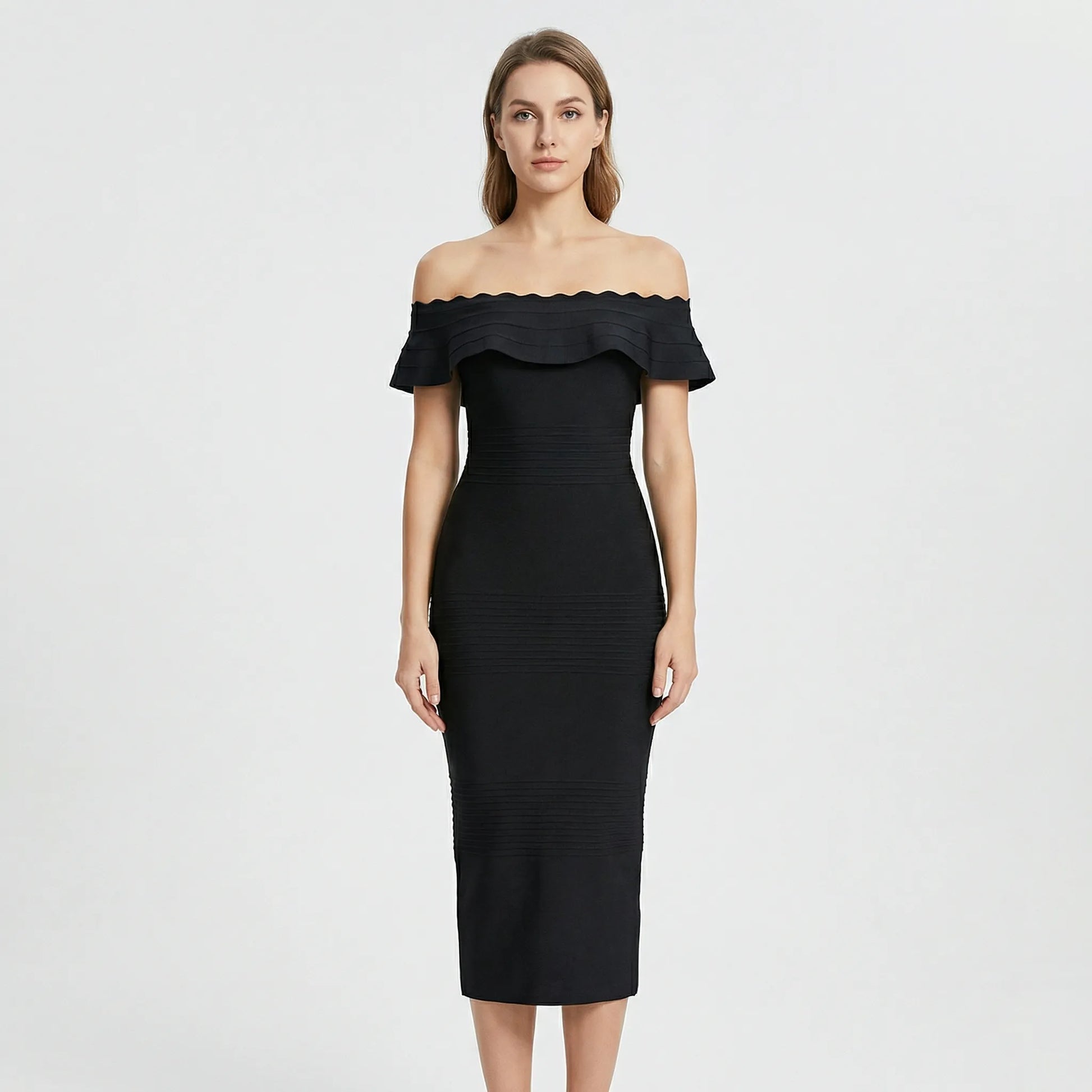 Off-The-Shoulder Midi Dress - Letizia