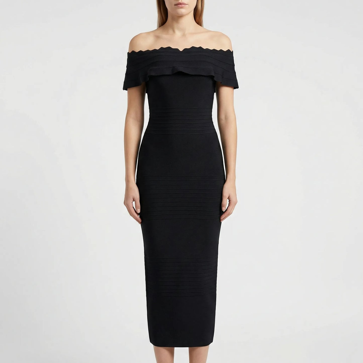 Off-The-Shoulder Midi Dress - Letizia